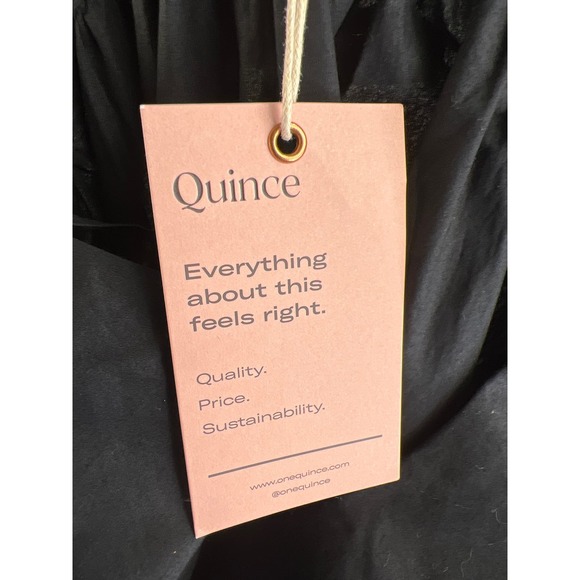 QUINCE Black 100% Organic Cotton Poplin Sleeveless Maxi Dress NWT Size XS - Picture 11 of 13